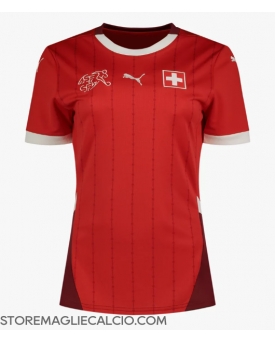 Svizzera Maglia Gara Casa Repliche Europei 2024 Donna